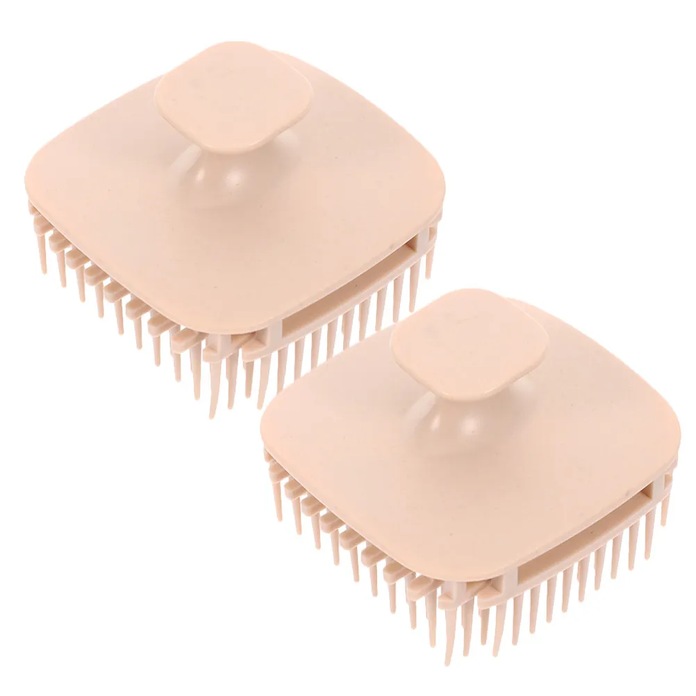 2pcs Scalp Scrubber Massage Comb Handheld Cleaning Brush Palm Shampoo Hair Massage Self Cleaning Hair Brush For Hair Tool