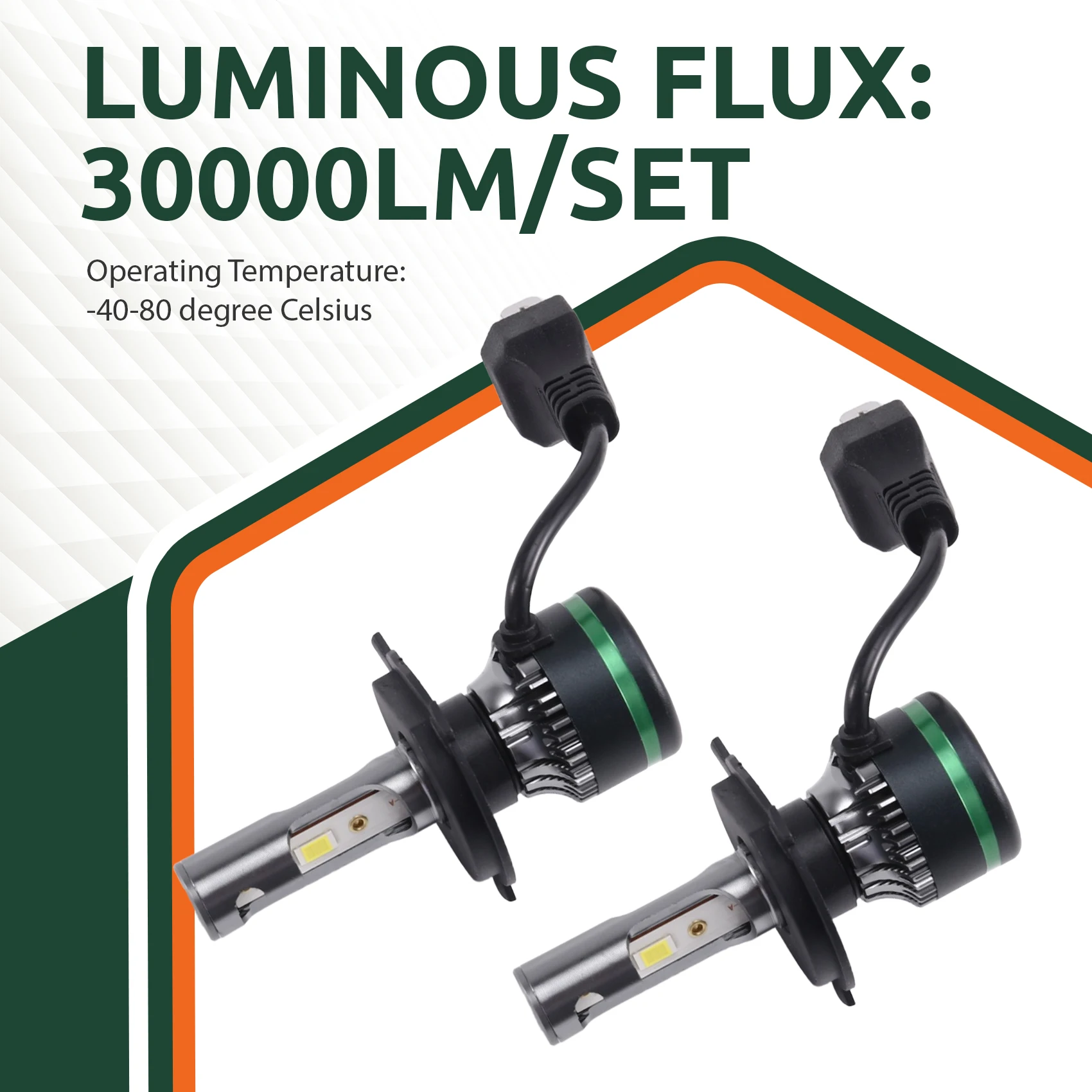 H4 LED المصباح 1 زوج 6000K 300W 30000LM سيارة السيارات مصباح ليد توربو مصابيح الضباب مصباح 12 فولت