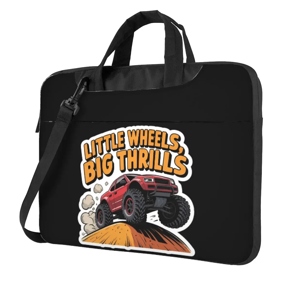 RC Car Off-Roading Little Wheels Big Thrills Crossbody Laptop Bag Case Computer Bag Resistant Protective Notebook Pouch Macbook