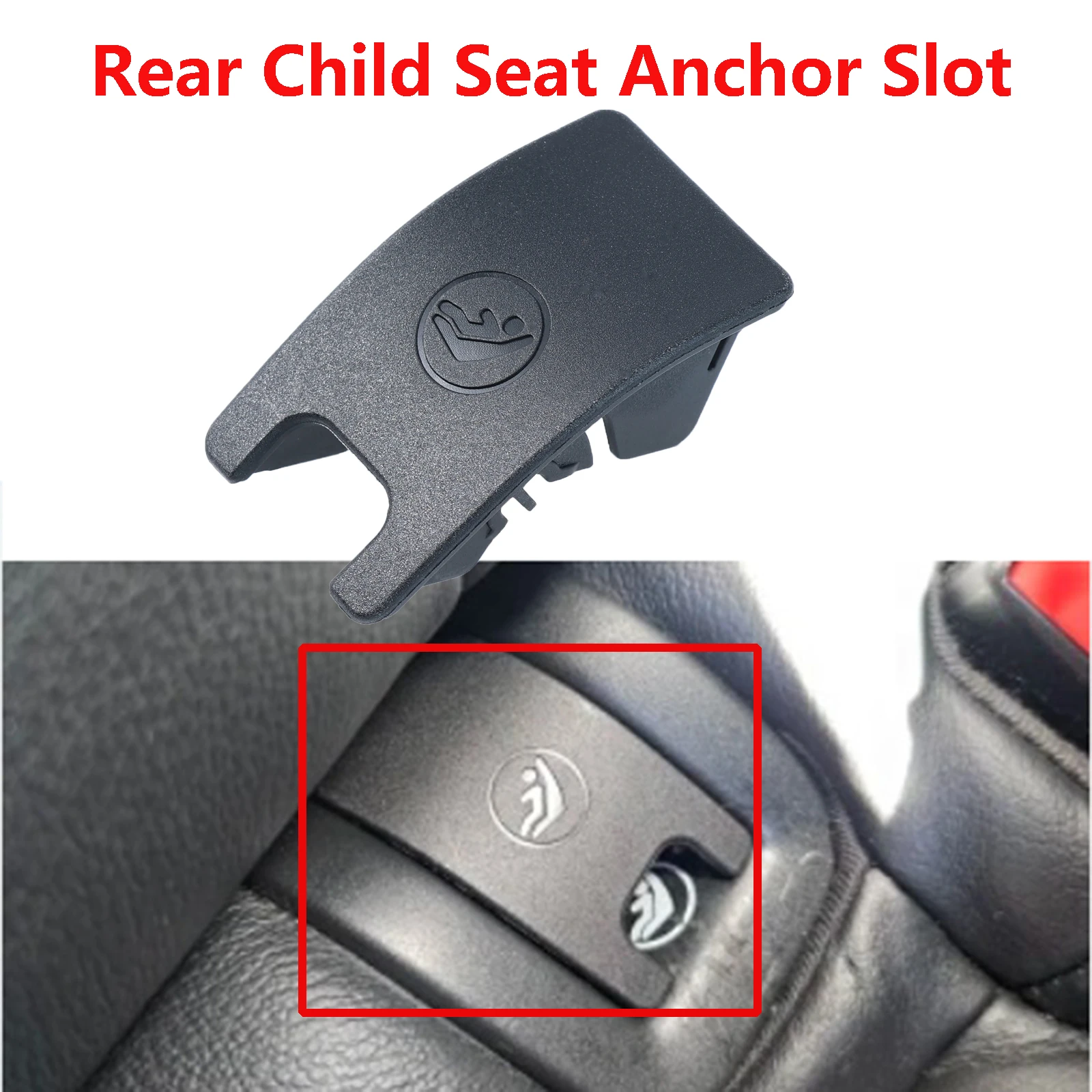 1X For Audi A4 B8 A5 Black Isofix Car Rear Child Seat Slot Trim Cover Button 8T0887187 2008-2016 2010 2011 2012 2013 2014 2015