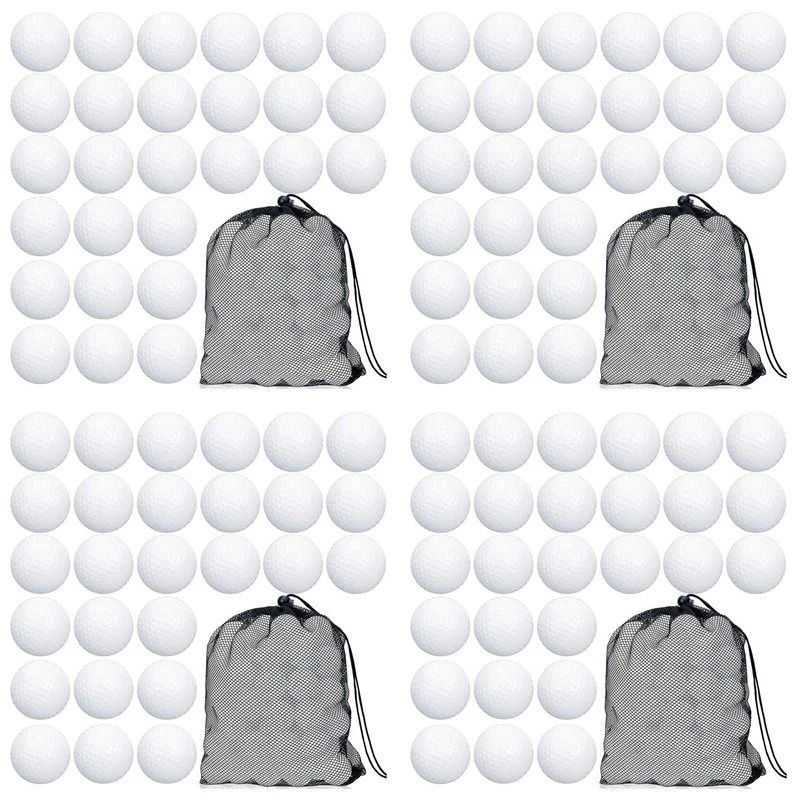 T22C 400 Pcs Golf Practice Ball Hollow Golf Ball Training Golf Balls With Mesh Drawstring Storage Bags For Training