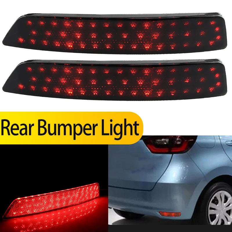 

2 шт. задних противотуманных фонарей-отражателей для Honda New Fit 2020, светодиодные задние бамперные фонари, стоп-сигналы, противотуманные фары, комплект