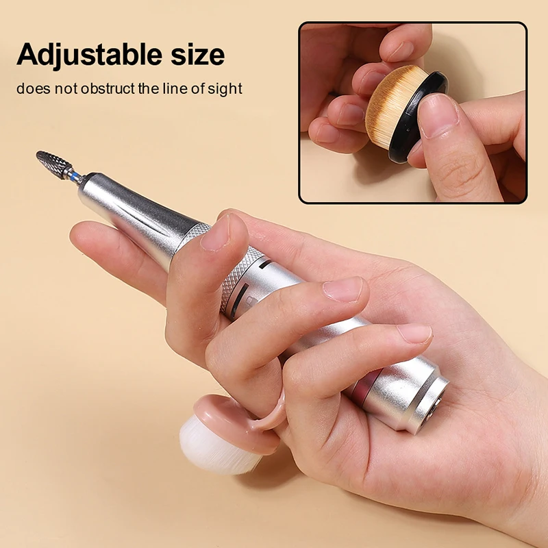 Nails Art Dust Brush Buckle Brush Oval Gel Dust Cleaning Make Up Ring-shaped Brush Manicure Tools