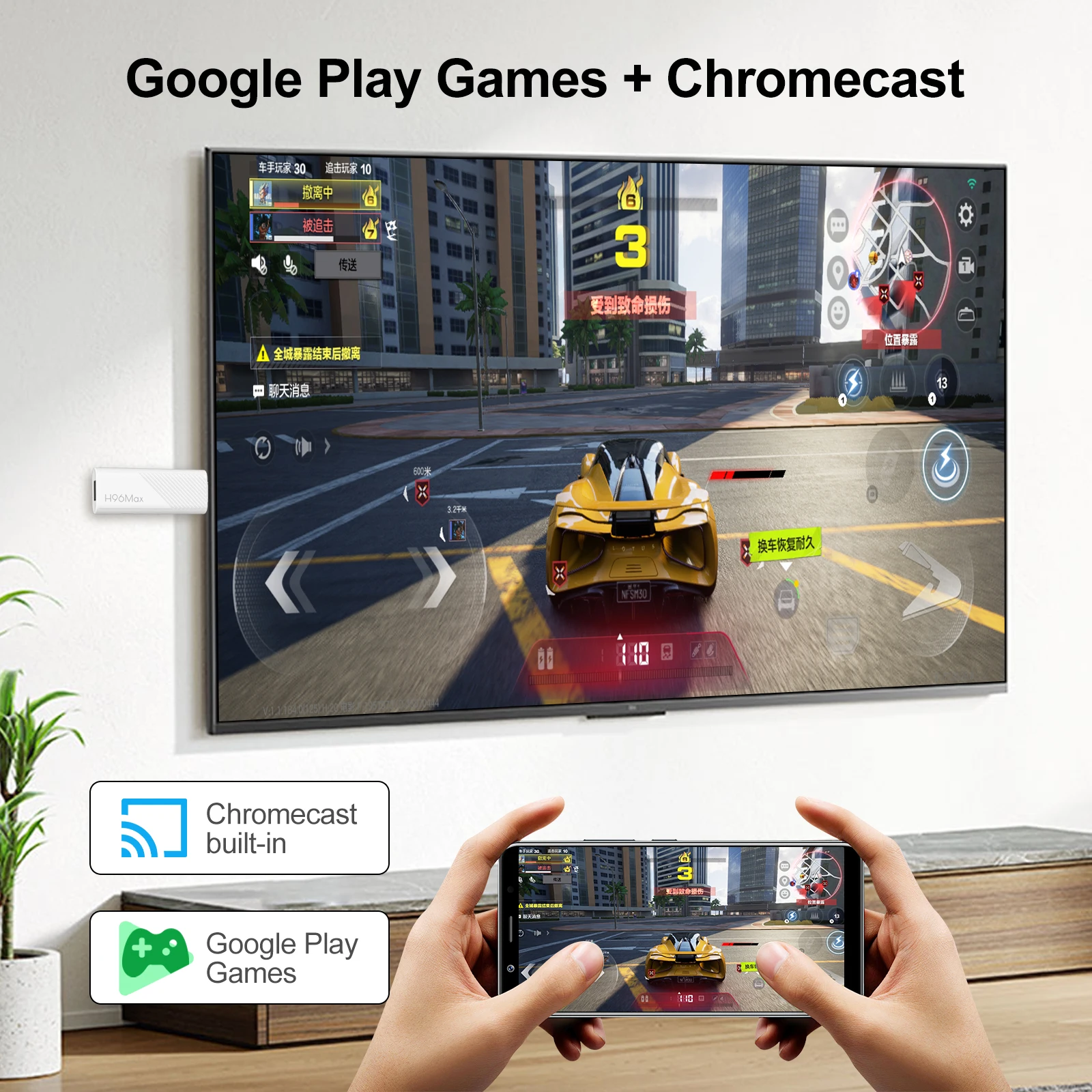 H96Max H313 TV Stick 4K Android 10 TV Box 2.4/5G WiFi6 H96 Max Smart TV USB2.0 Умный дом 4K HDR Голосовое управление Androidtv 4K
