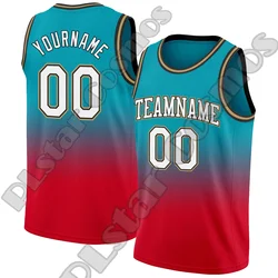 Custom Name Team Logo Pattern Basketball Jersey Shirts Breathable Sportswear 3DPrint Summer Casual Tank Top Vest Sleeveless AX6