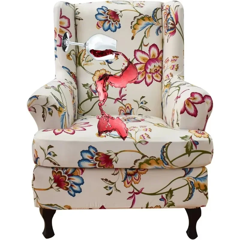 

Waterproof Wing Chair Slipcovers Piece Stretch Wingback Chair Cover Spandex Fabric Wingback Armchair