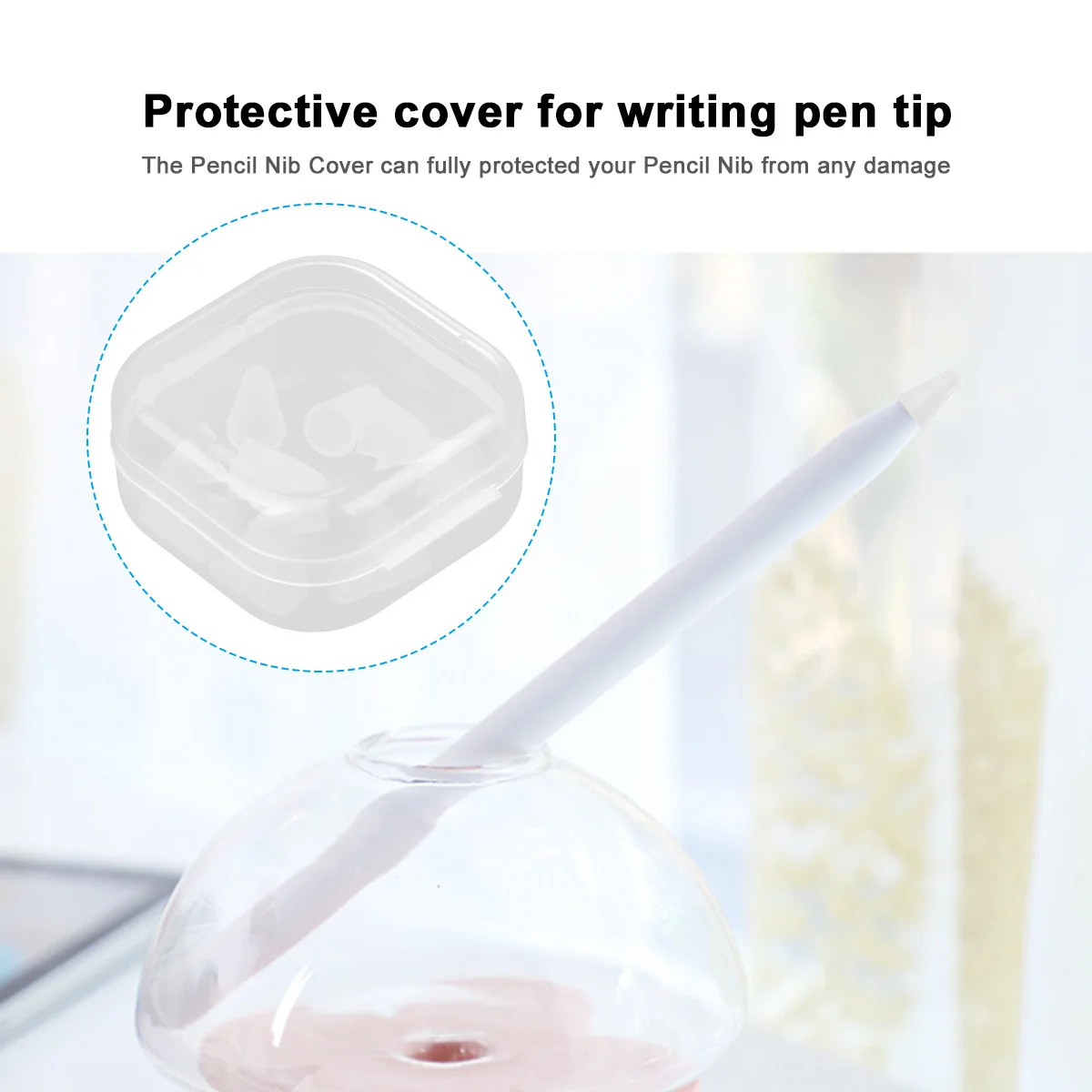 8 قطعة قلم سيليكون الغطاء الواقي المضادة للانزلاق ل قلم رصاص 1 2 قلم رصاص بنك الاستثمار القومي الحرس كتم الكتابة الحد من الضوضاء #5