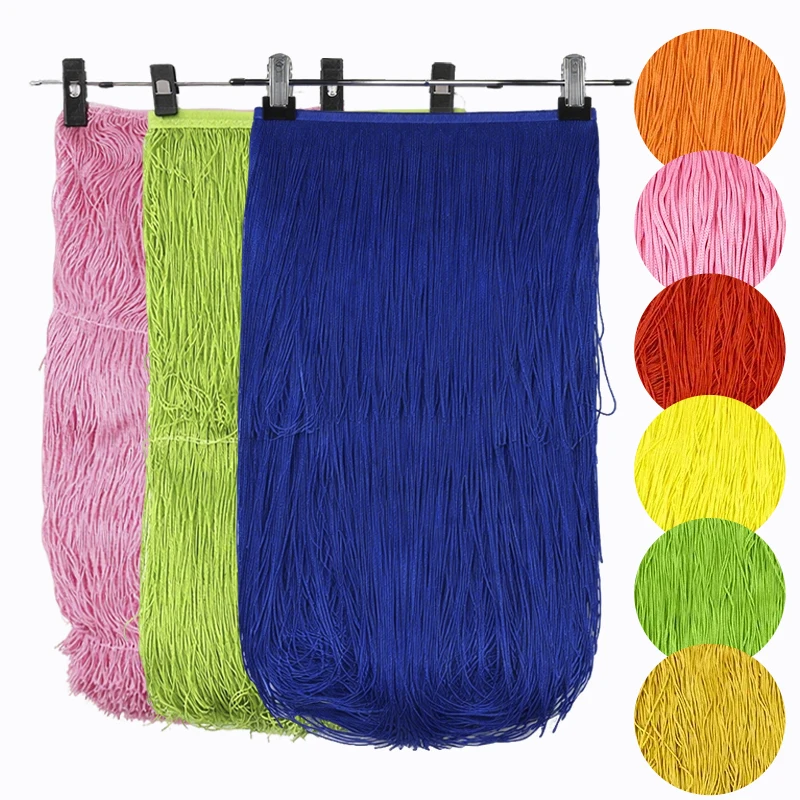 

2/5/10Meters 50cm Long Tassel Lace Trim for Latin Dance Decoration Fringes Ribbon Stage Clothes Sewing Trimming Accessories