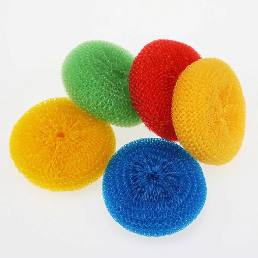 Dish Cleaning Brushes Mesh Pad Random Color Dish Mesh Scrubber Household Bowl Pot Cups Scouring Pad Kitchen Cleaning Scrubber