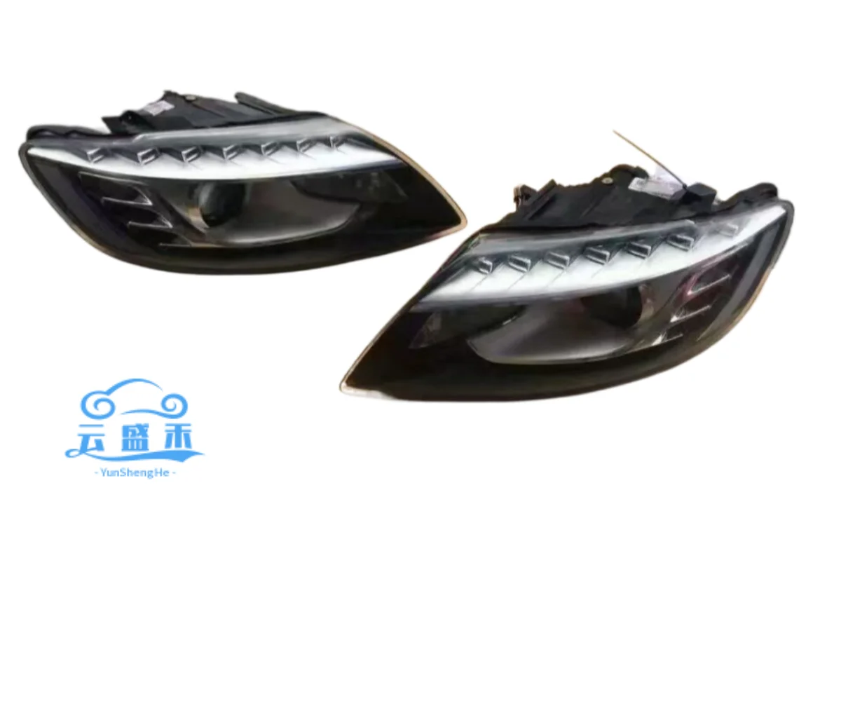 مجموعة مصابيح أمامية LED بيضاء عالية الجودة 12 فولت لـ Q7 10-15 تركيب منخفض ترقية تكوين عالي درجة حرارة اللون 6000K #4