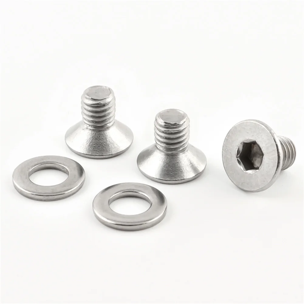 Accessory Bolts Bike Chainguide Countersunk Cycling ISCG03 ISCG05 Kits M6 X 10mm Silver Stainless Steel Outdoor