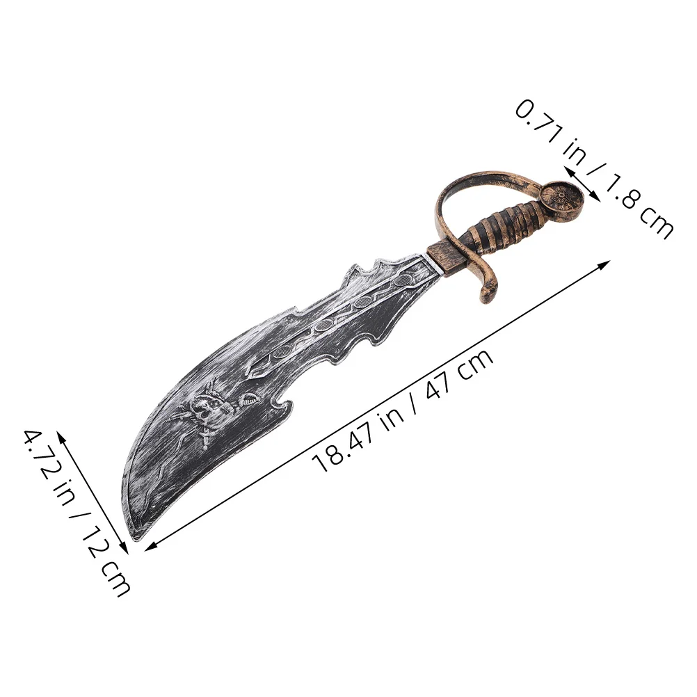 2 pezzi di decorazioni per spada a tema pirata per feste in costume, raccolta di danza, divertimento interattivo, sicuro, in plastica, decorazione di facile installazione