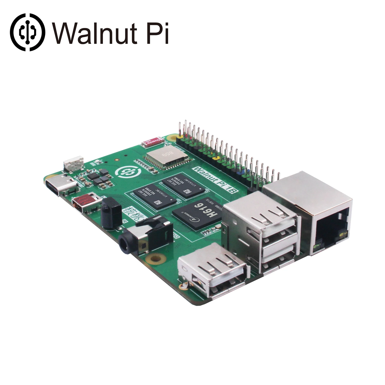 Imagem -05 - Placa de Desenvolvimento Walnut pi Mini pc 1gb Ram Ddr3 Allwinner H616 Wifi Bluetooth Sbc Placa Única Computador Walnutpi Raspberrypi 1