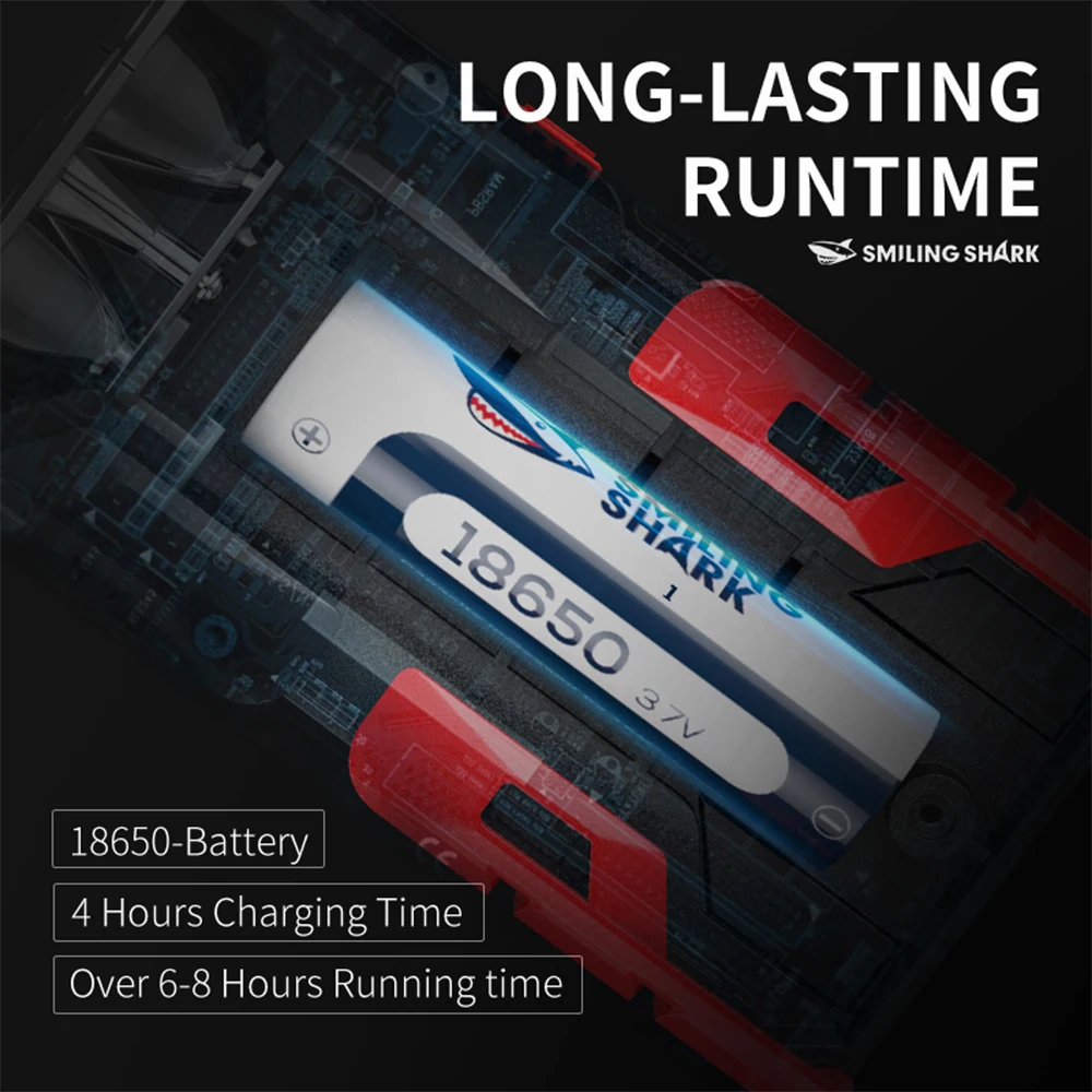 Smiling Shark SD-0712A LED Flashlight, Super Bright Handheld Flashlight, Long-lasting Flash Light Rechargeable for Outdoors