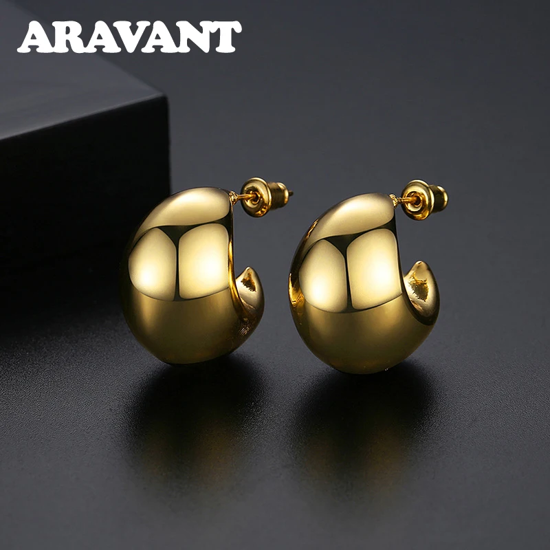 

Серьги Aravant из серебра 925 пробы с 18-каратным золотом в форме фасоли для женщин, модные украшения