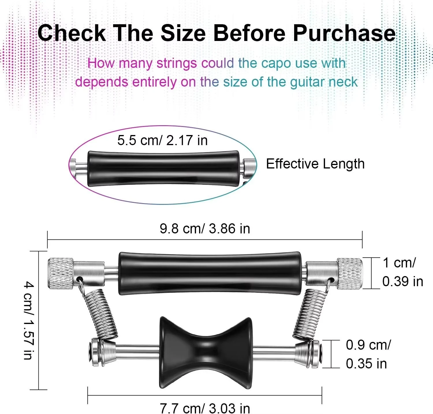 Adjustable Sliding Guitar Capo - Guitar Slide Tube 评论和价格