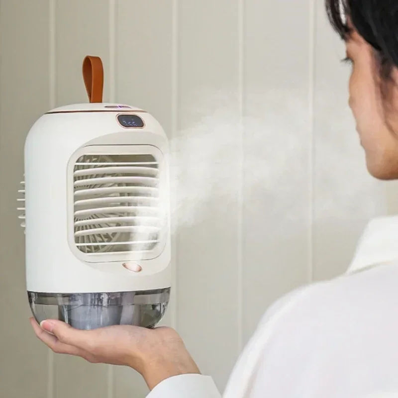 Ricarica USB portatile Ventilatore ricaricabile a 3 velocità Ventilatore da tavolo portatile per studenti Ventola di raffreddamento bagnata per interni ed esterni