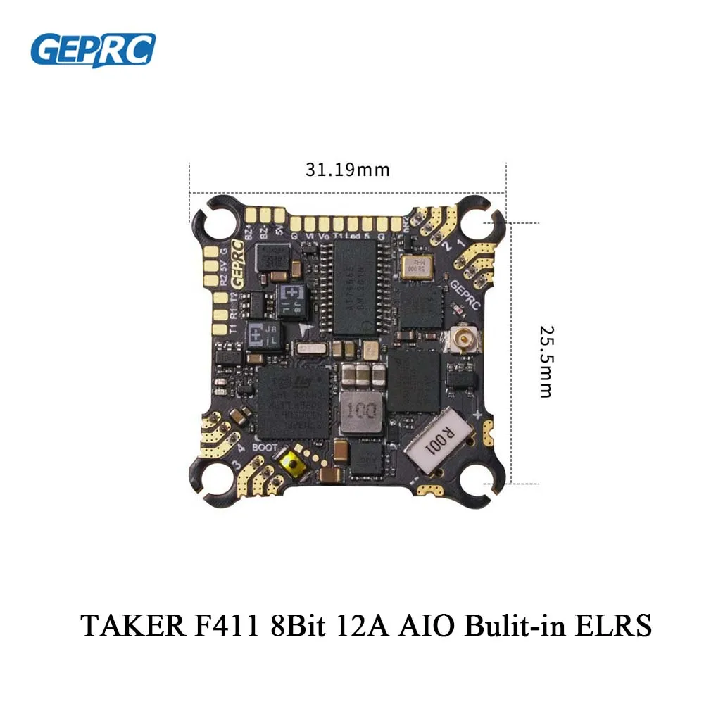 

GEPRC TAKER F411 8Bit 12A AIO 42688-P Gyro for Buzzer and LED Light Function DIY RC FPV Quadcopter Replacement Accessories Parts
