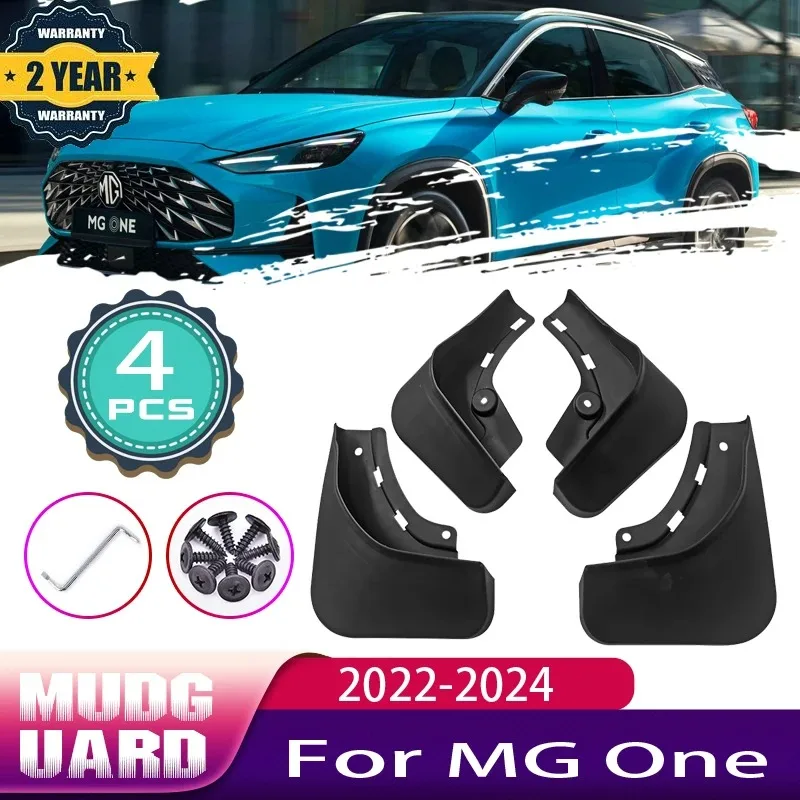 

For MG One 2023 Accessories 2022 2024 4pcs Car Fender Mud Flaps Splash Guards Front Rear Wheel Mudguards Auto Mudflaps Stickers