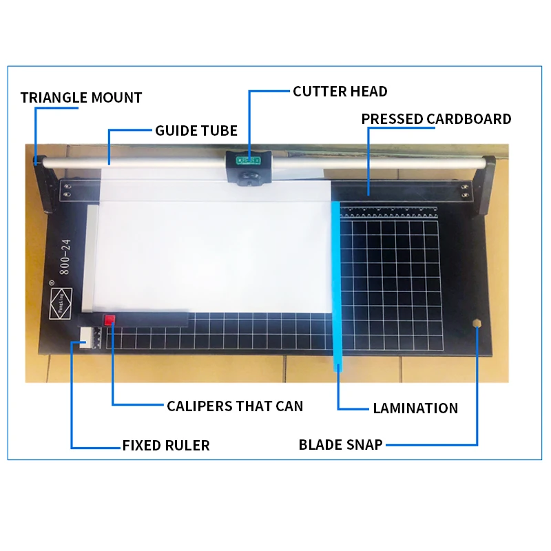 800-24 24 inch manual hob cutter, rolling paper cutter, iron plate push knife paper cutter, A2 roller type paper cutter