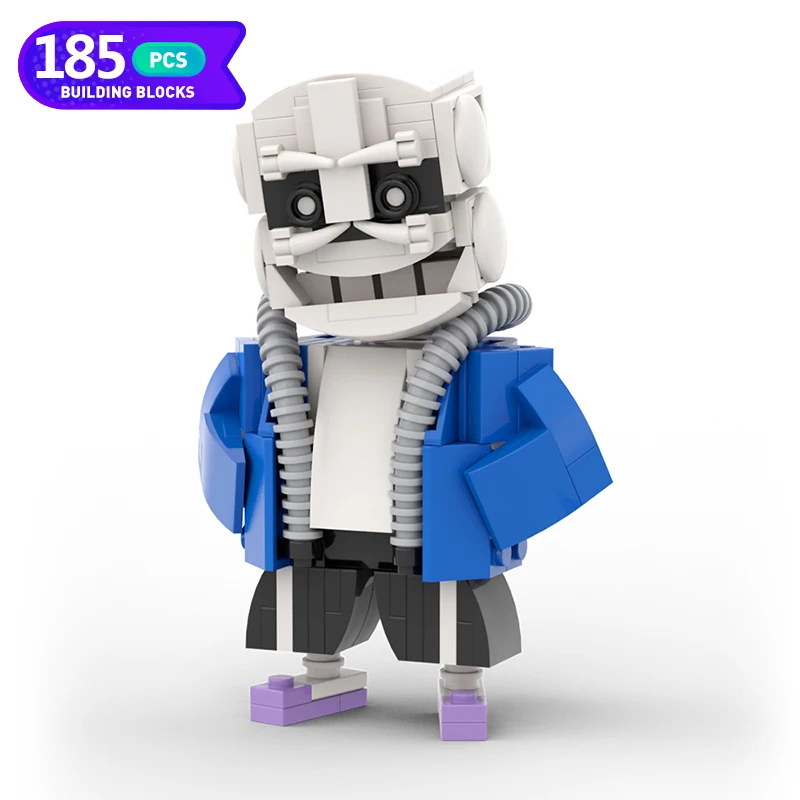 

Moc Game Collection Undertaled Skeleton Action Figure Brick Building Model Halloween White Skull Boy Brick Toy Child Gift