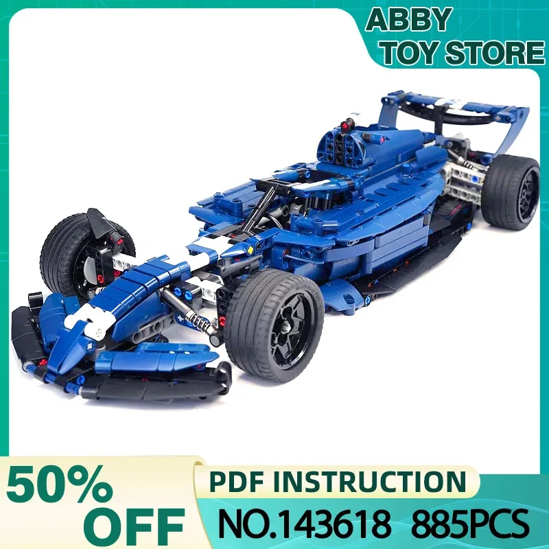 2022 F1 MOC-143618 Racing Sports Car Supercar Model Building Blocks Set Technic 42154 Ford Vehicle Puzzle Toy Birthday Gift