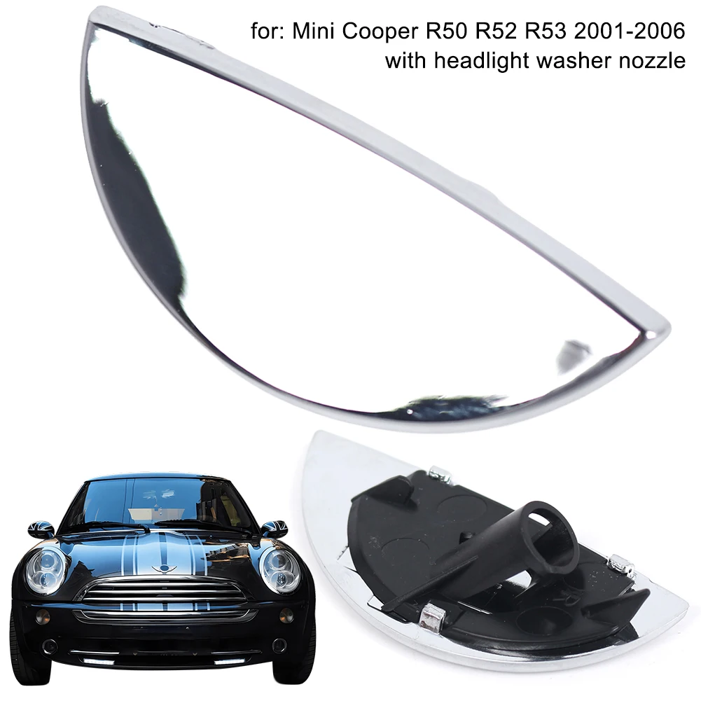 1/2PCS/Pair Front Bumper Headlight Washer Nozzle Cover Left Right 63126922155 63126922156 for Mini Cooper R50 R52 R53 2001-2006