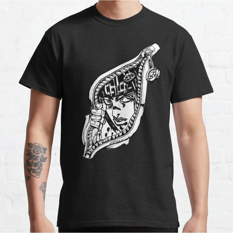 

07092 JoJo's Bizarre Adventure Anime Gift t shirt 100% cotton printed Graphic Clothes Y2K clothing Cartoon Tee All size Tops