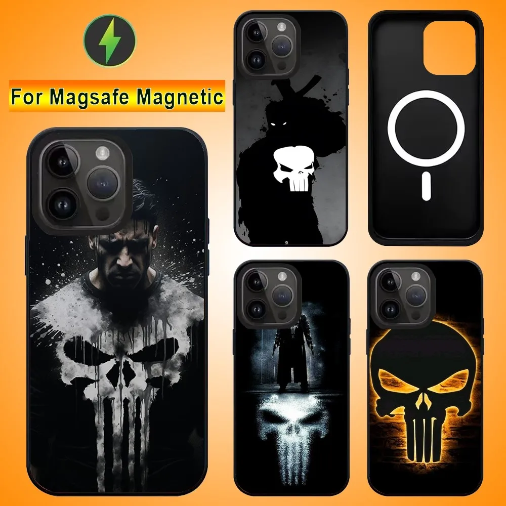 P-Punisher Phone Case For IPhone 15 14 13 Pro Max 11 12 Mini Alex Mirror For Magsafe Wireless Charging Cover