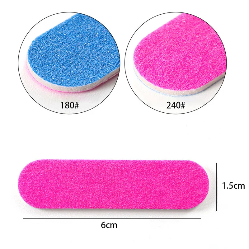 Double Side Nail Polish Sanding Disposable Mini Wooden Nail File Buffer Strips Grinding Polishing Manicure Tool 5/10/20/50/100