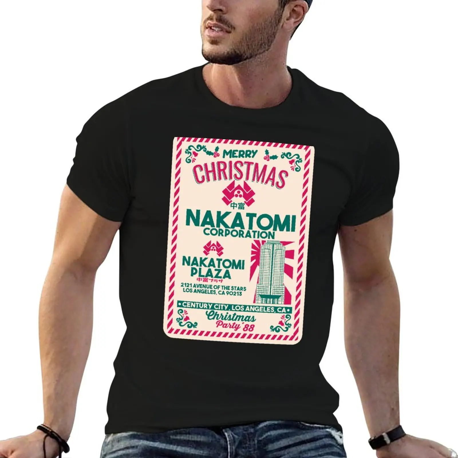 

Party T-Shirt cotton t Nakatomi quality t shirt 88 Xmas man high designer man shirt