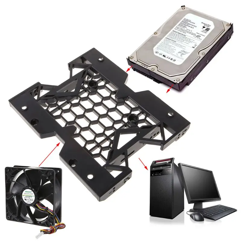 2.5in Bay Adapter HDD SSD Mounting Bracket 5.25 inch to 3.5 Inch Internal Hard Disk Mounting Bracket DropShipping