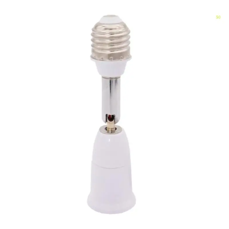 Flexibler E26/E27-Glühbirnensockel-Adapter, um 180 Grad drehbare Leuchte für E27-LED, Glühlampen, Ventilator und Direktversand