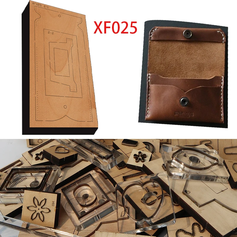 

New Japan Steel Blade Wooden Wallet Leather Craft Punch Hand Tool Cut Knife Mould Simple wallet knife die XF025