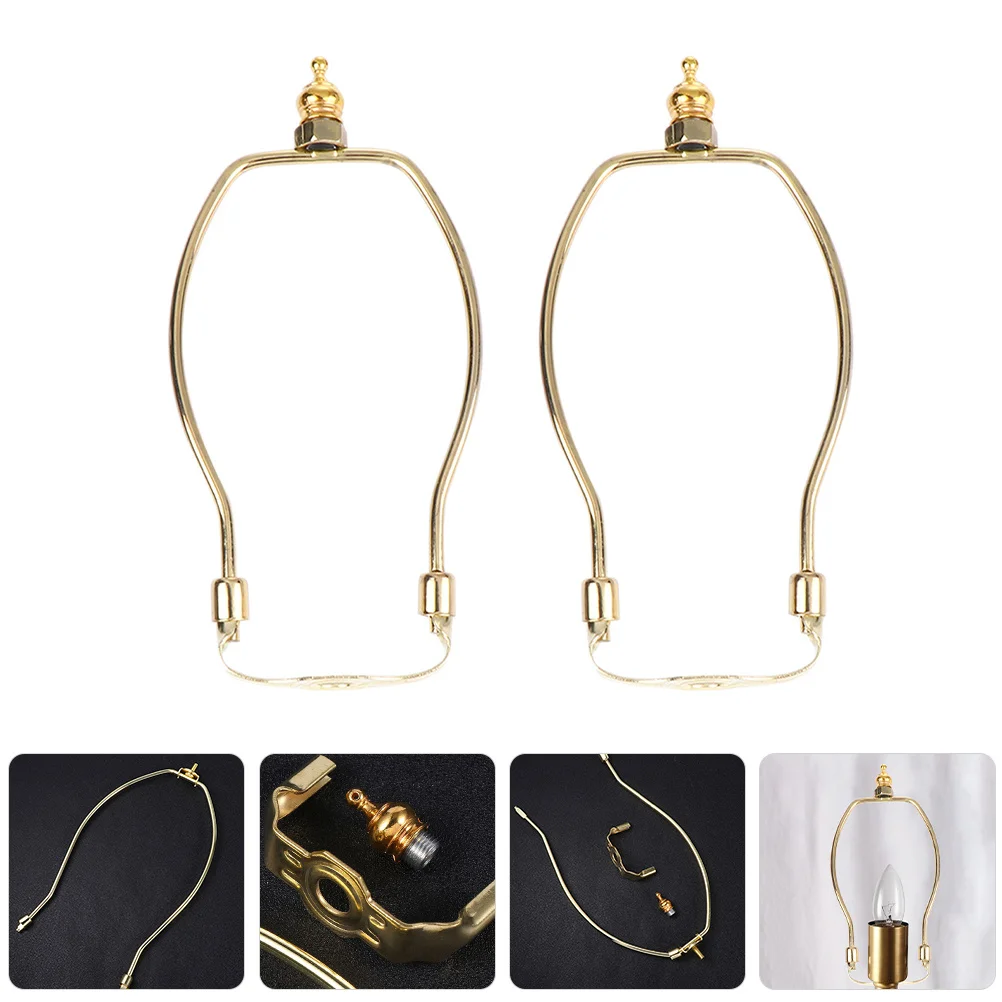 

2Sets Chrome Plated Horn Shaped Lamp Shade Holder Multi Functional Bracket for Table and Floor Lamps Lighting Accessories