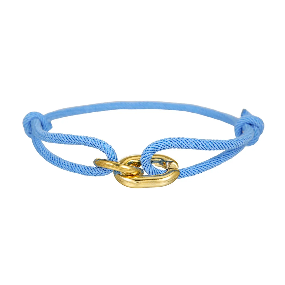 Böhmisches farbiges geflochtenes Seilarmband, Retro, schlicht, mit CCB-Verschluss, Herrenarmband, modischer Partyschmuck, Accessoires – Detail 3