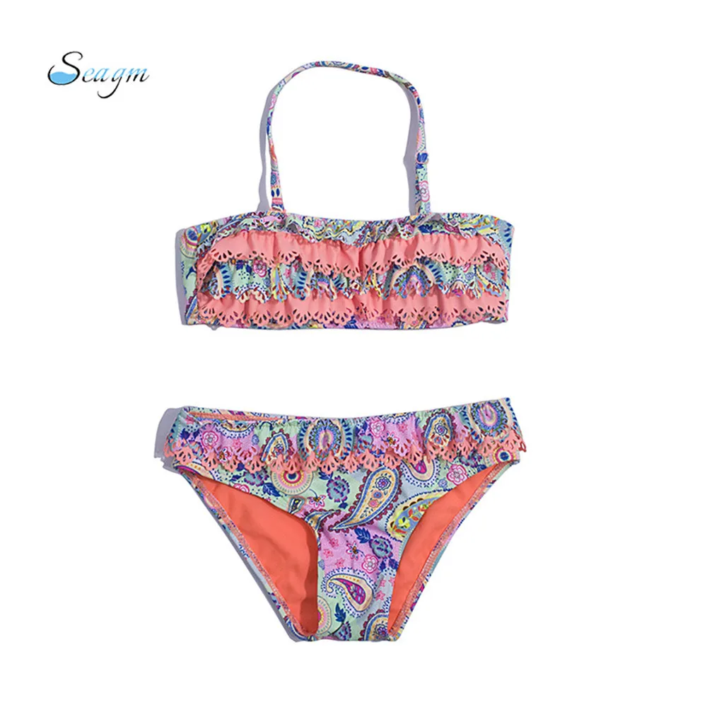 Falbala Kinder Bikini Set Für Kinder 2023 Mädchen Badeanzug Bademode Baby Bikinis Mädchen Biquini Infantil Badeanzug Für Teen 272