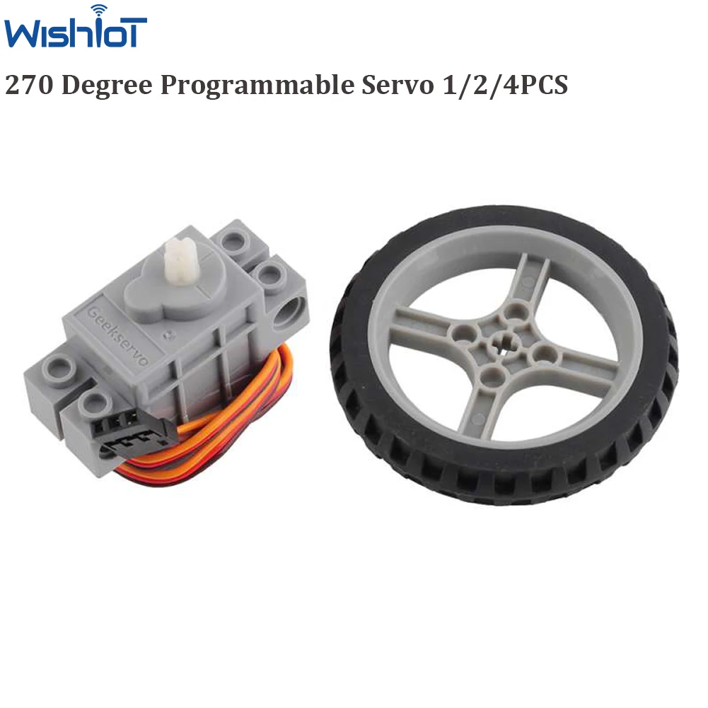 270Degree Rotation Servo Wheel for Arduino Microbit Raspberry Pi Geekservo Standard Building Blocks Support kittenblock makecode