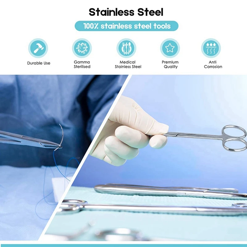 2X Complete Suture Kit For Students,Including Suture Pad And Suture Tool Practice Suture Kit For Suture Training