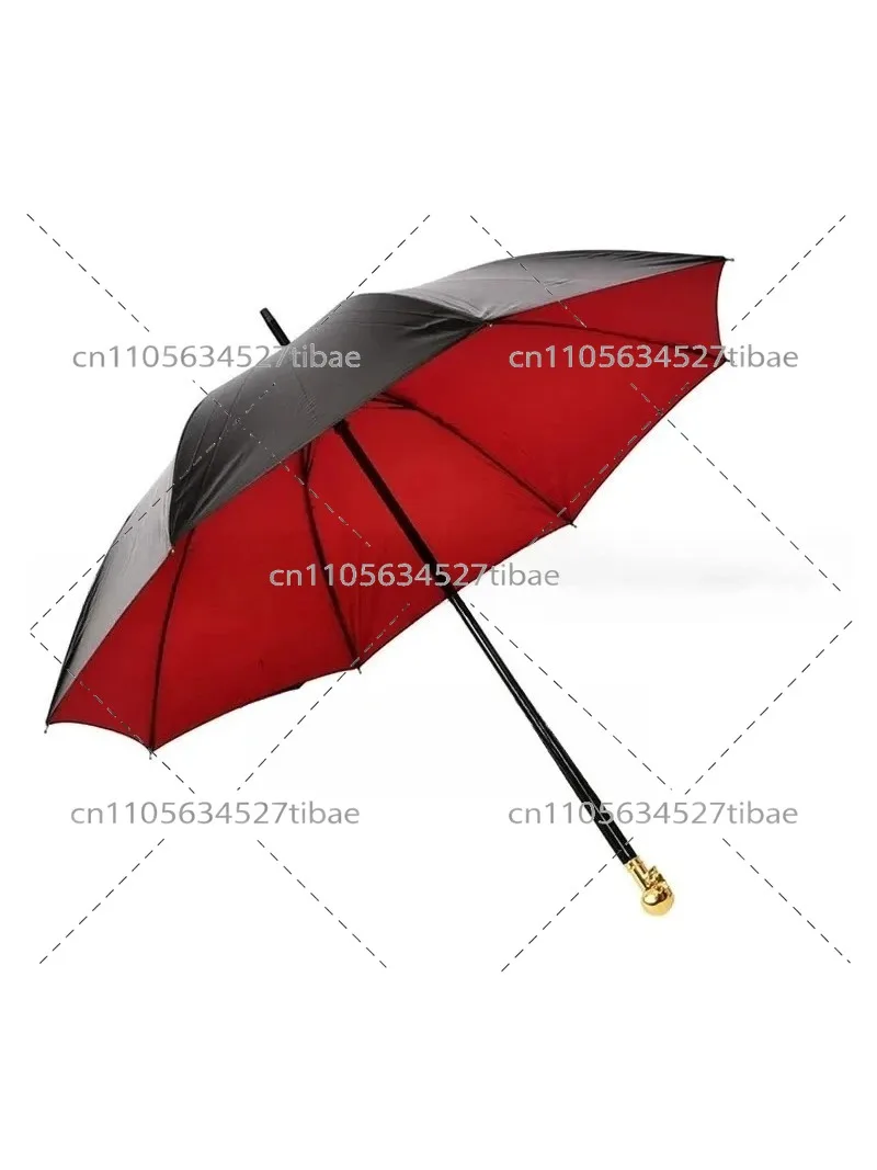 Umbrella Creative Personality Skull Sunny Rain Black Plastic Can Be Pulled Out Of The Cane Umbrella
