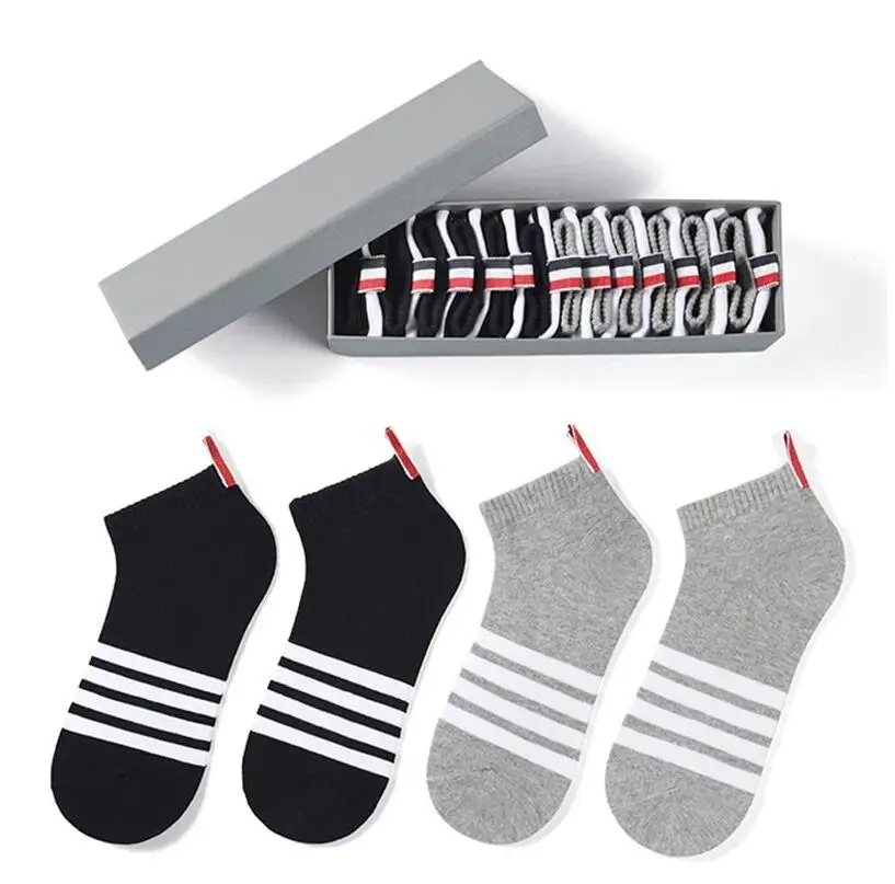 

Men's Socks RWB Stripes Ankle Unisex Fashion Cotton Knitted Comfortable Casual Harajuku Stockings