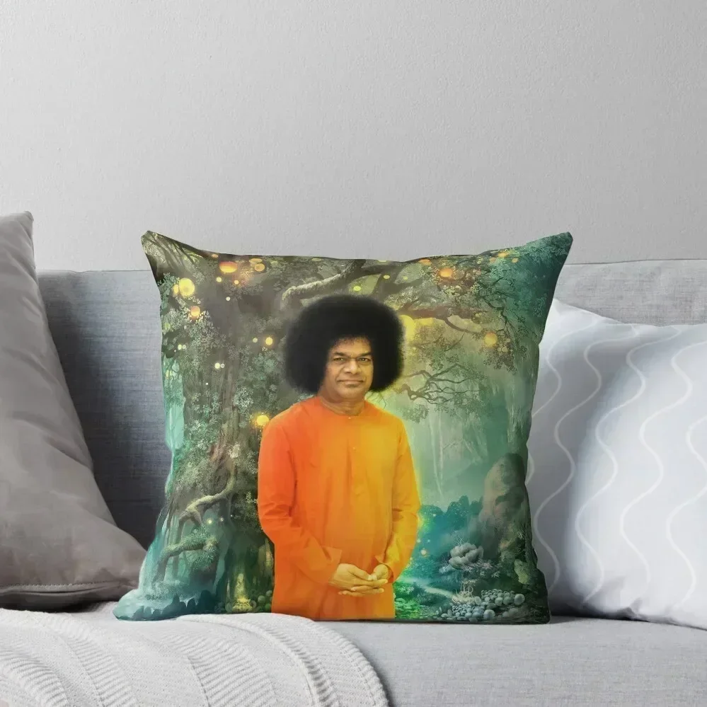 

Sathya Sai - 2 Sathya's Corner Throw Pillow luxury sofa pillows pillow pillowcase home decor items Bed pillowcases pillow