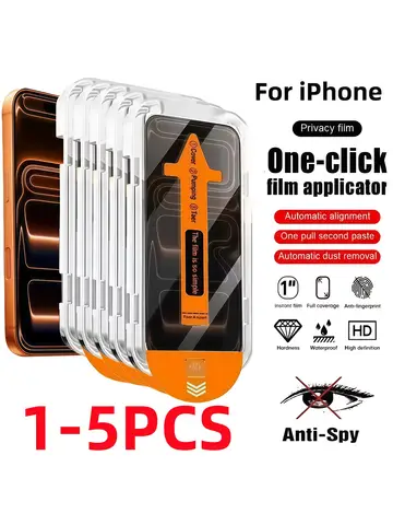 1-5pcs Privacy Protective Film Screen Protector for iPhone 17 16 15 14 13 12 11 Pro Max 17Air16Por Series With Installation Tool