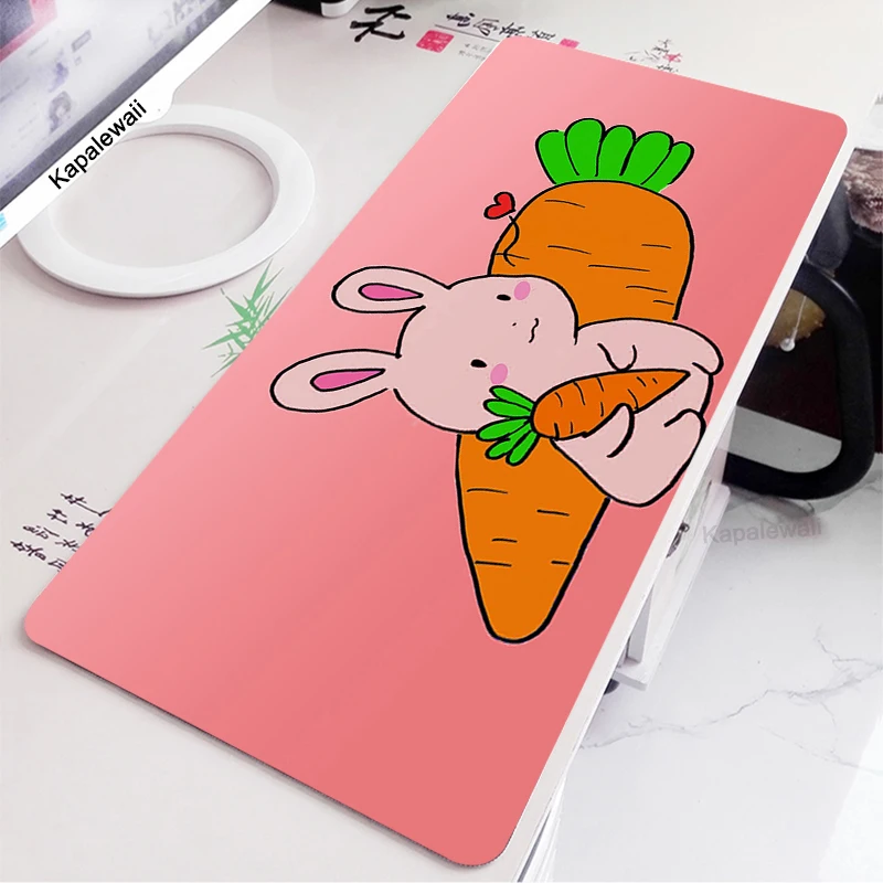 

Cute Kawaii Pink Rabbit Mouse Pad Gamer XL Large New mousepad XXL Mouse Mat MousePads Carpet Soft Non-Slip Computer Mice Pad.