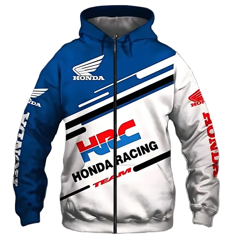 

HONDA Zipper Cardigan Design, Easy To Put On And Take Off With Different Styles, Can Be Paired With Contrasting Color Splicing w