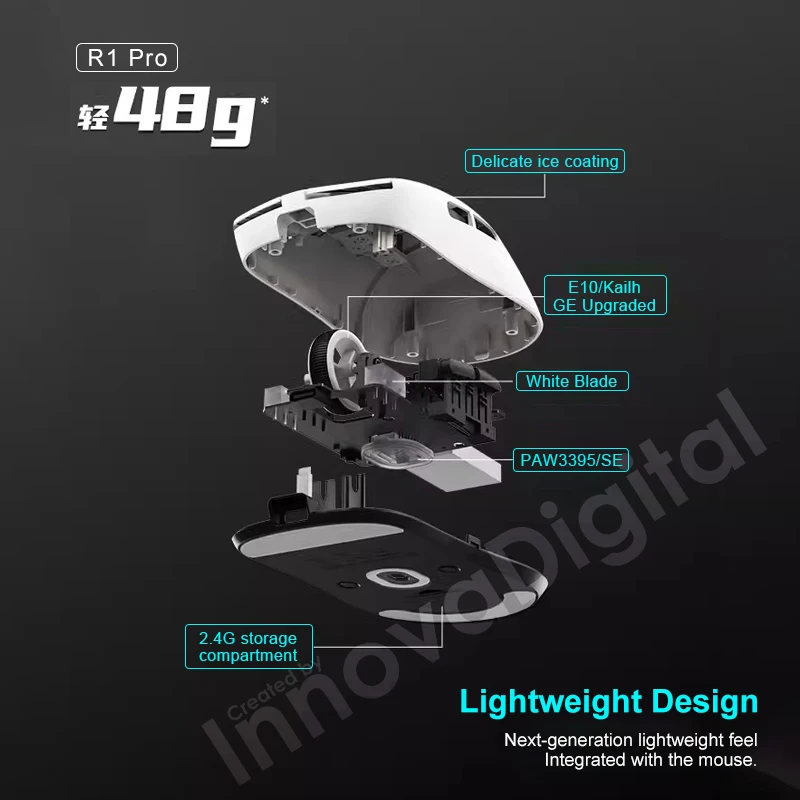 ATK VXE Dragonfly R1 Pro MAX Wireless Gaming Mouse PAW3395 R1 SE Plus Custom Esports FPS Mouse Rechargeable Lightweight Mice