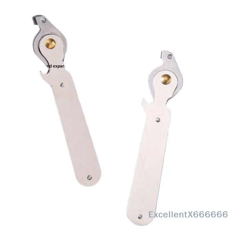 Stainless Steel Handheld Can Opener Smooth Edge with Bottle Opener Tin Piercer Perfect for Kitchen Restaurant