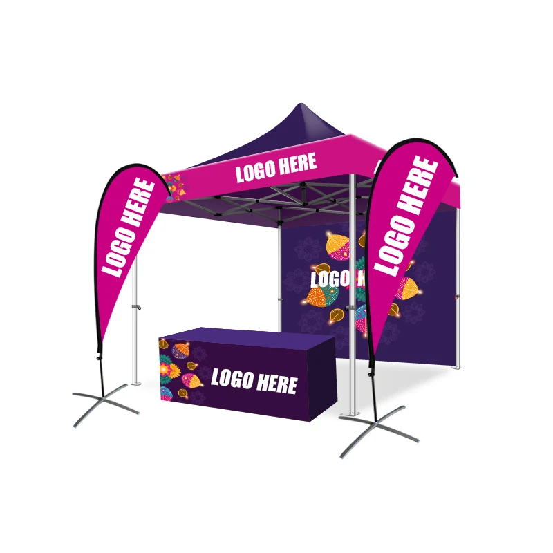 

Portable Cheap 3x3 Folding Gazebo With Walls Printed heavi duty Canopy Trade Show event Aluminum Outdoor custom Waterproof Tent