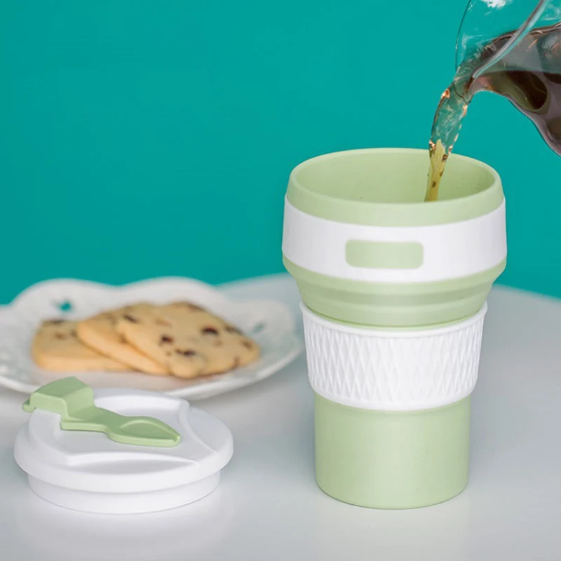 سيليكون كوب ماء قابل للطي ، المحمولة ، السفر ، الرياضة ، في الهواء الطلق ، التخييم ، القهوة ، المصاحبة #3