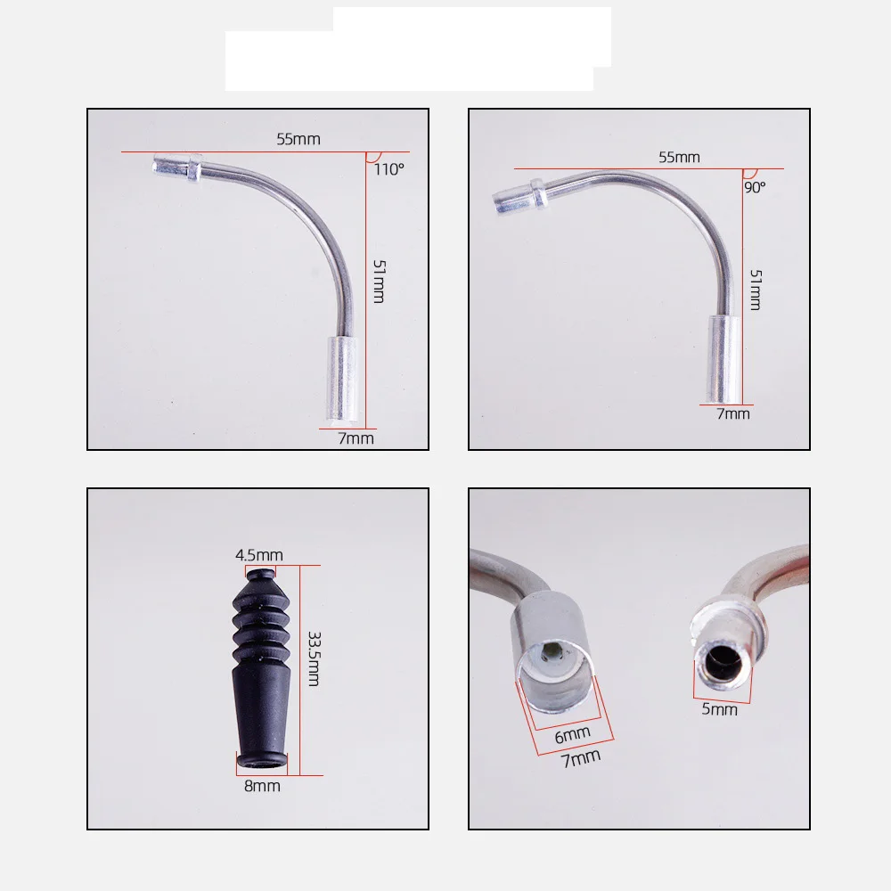 ZTTO 1/2/4/6/8 set V Brake Noodle And Boot Set Bike Cycling Noodles Cable Guide Bend Tube Pipe Sleeves Protector Hose Brake Part